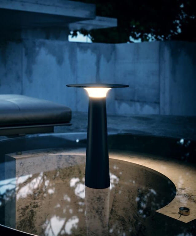 Lix Akku-/Tischleuchte, Jet Black