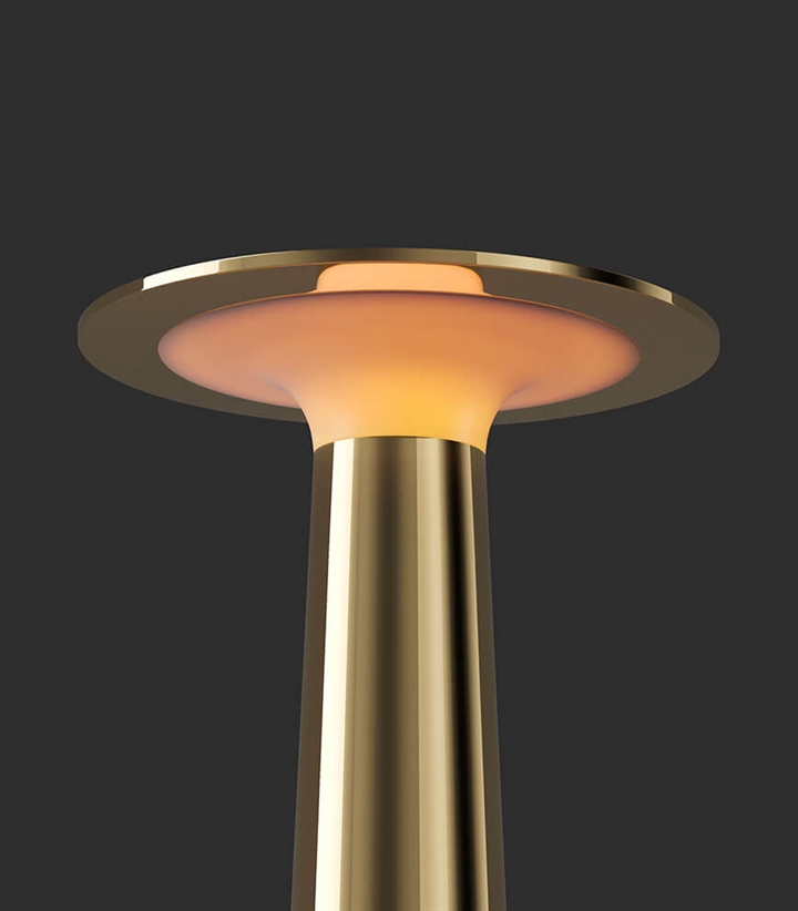 Lix Akku-/Tischleuchte, Messing