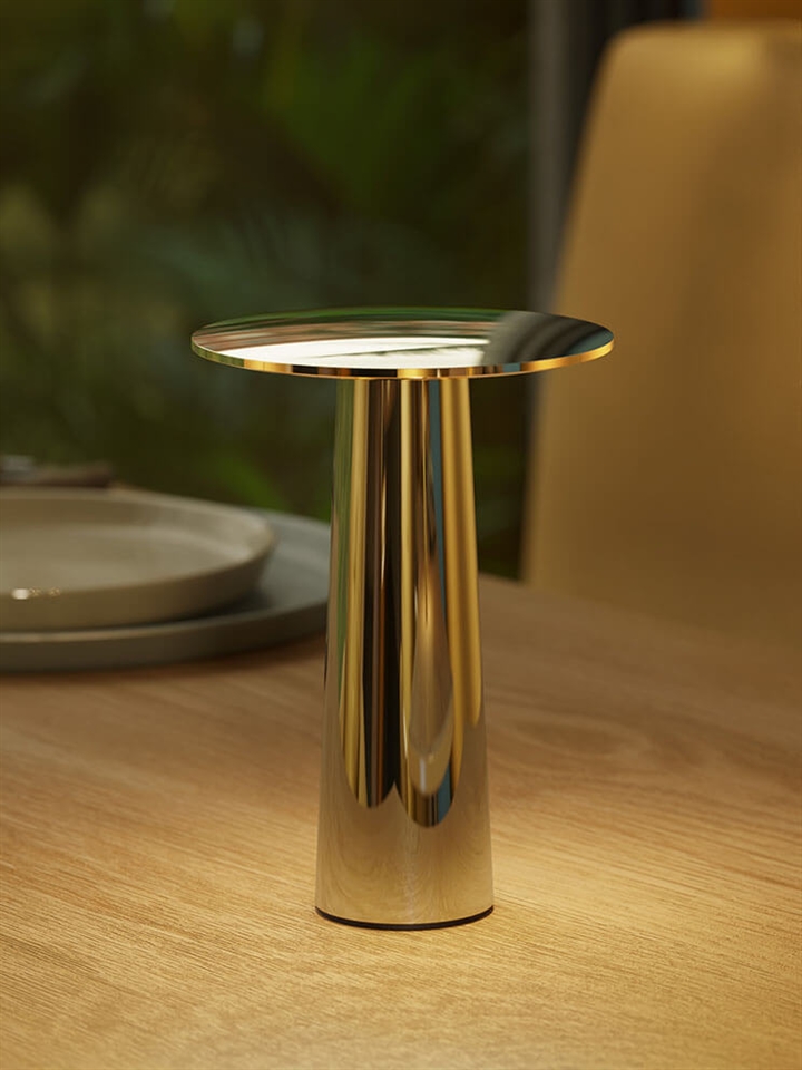 Lix mini Akku-/Tischleuchte, Messing