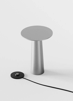 Lix mini Akku-/Tischlampe, frozen silver