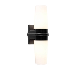 Bernadotte Doppel-Wandleuchte, schwarz