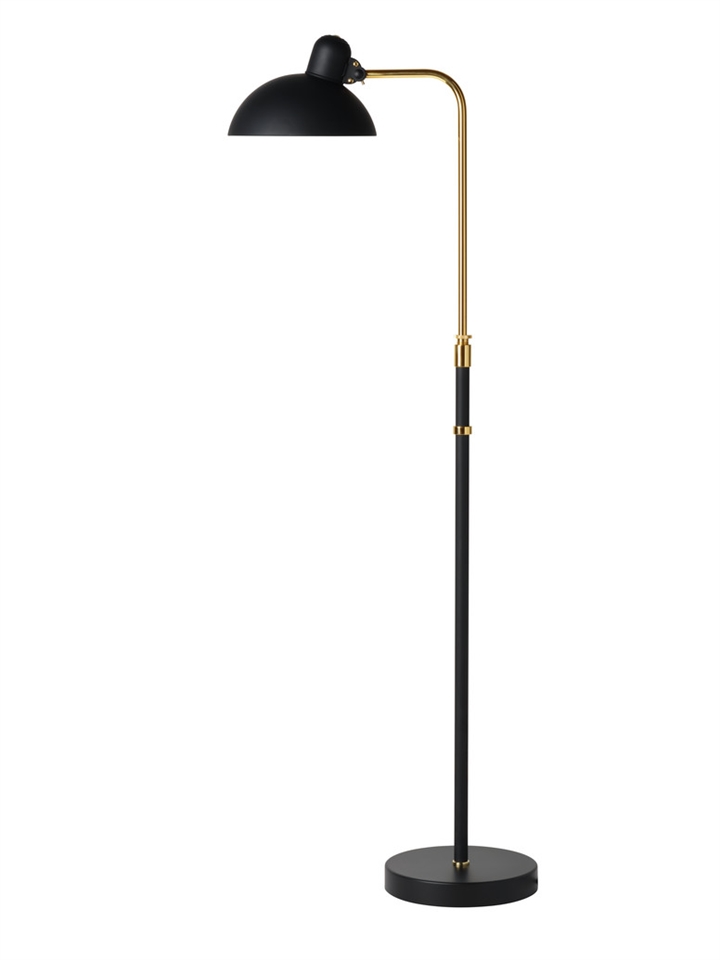 Kaiser idell 6580-F Stehlampe, matt schwarz/Messing