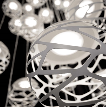 Kelly Cluster Pendelleuchte, weiß