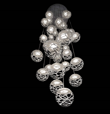 Kelly Cluster Pendelleuchte, weiß