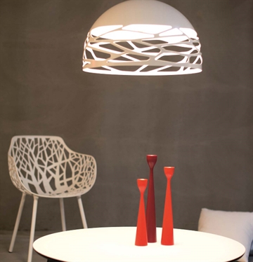 Kelly Large Dome Pendelleuchte, weiß