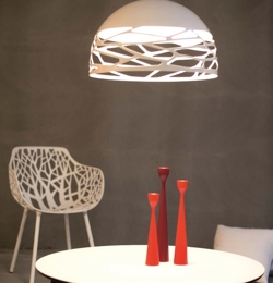 Kelly Large Dome Pendelleuchte, weiß