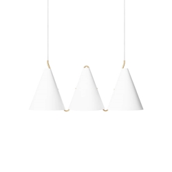 Mosaik Pendelleuchte 3 side-by-side, weiß