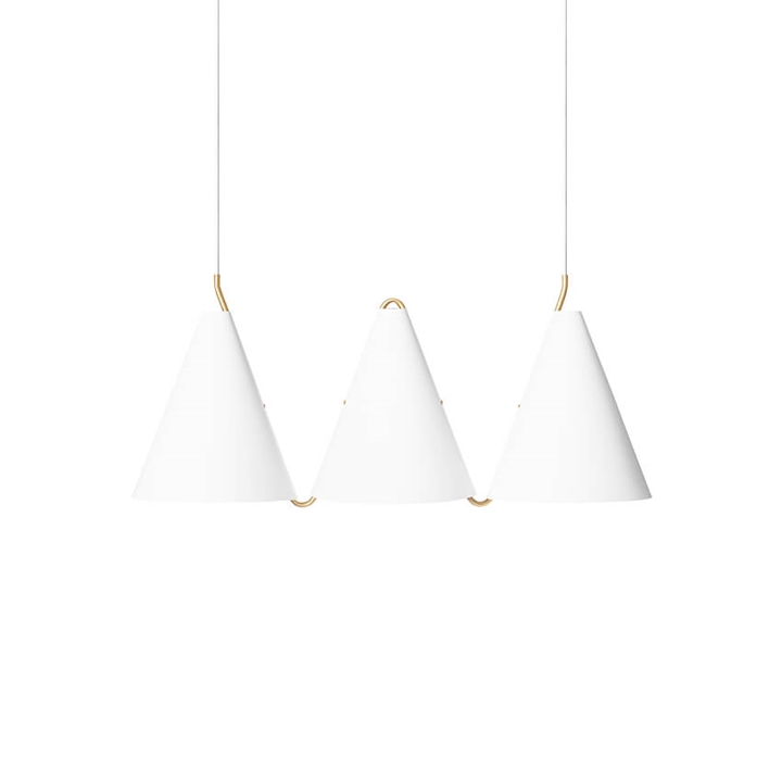 Mosaik Pendelleuchte 3 side-by-side, weiß