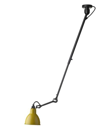 Lampe Gras No 302 Deckenleuchte, schwarz/gelb