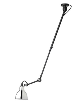 Lampe Gras No 302 Deckenleuchte, schwarz/chrom