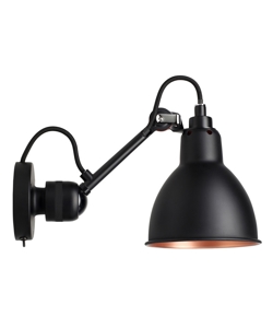 Lampe Gras No 304SW Wandleuchte, schwarz/kupfer