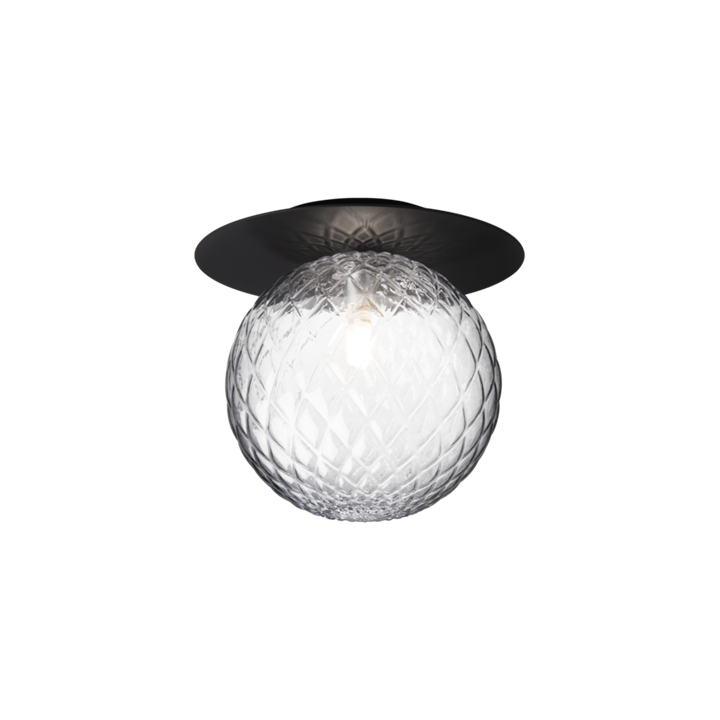 Liila 1 large Wand-/Deckenleuchte, schwarz/klar