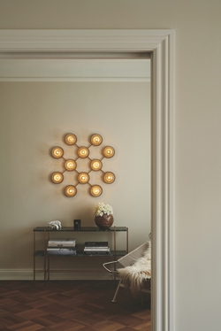 Liila 12 Wand-/Deckenleuchte, nordic gold/klar