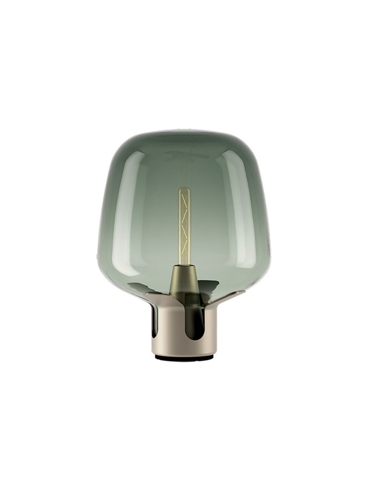 Flar medium Tischlampe, pearl/turquoise