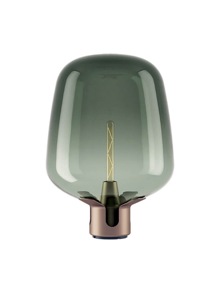 Flar large Tischlampe, terra/turquoise