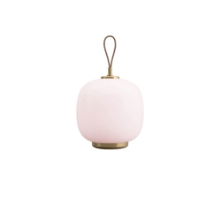VL45 Radiohus Portable Akku- / Tischleuchte, Messing/pale rose