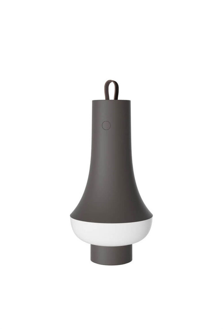 Tomoshi Portable Tischleuchte / Batterielampe, dunkelbraun