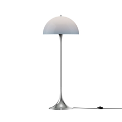 Panthella 500 Stehleuchte, Chrom/Blaugrau Opal
