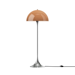 Panthella 500 Stehleuchte, Chrom/braun opal