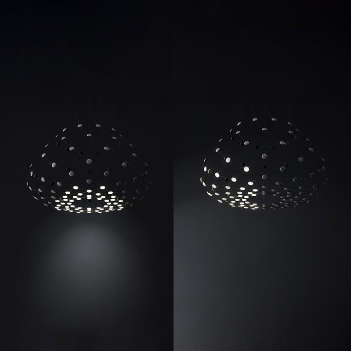 Mesh Pendelleuchte wireless Ø100 / 2 m Kabel, schwarz