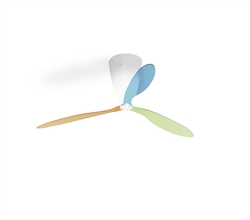 Blow Deckenlampe Ventilatorflügel, transparent mehrfarbig