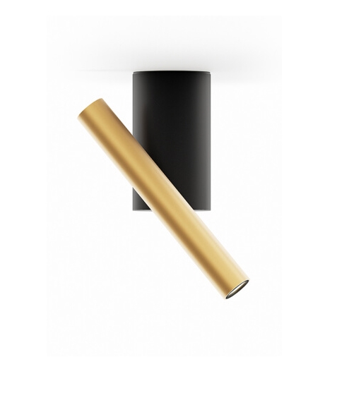 Doi Wand-/Deckenleuchte, schwarz/messing