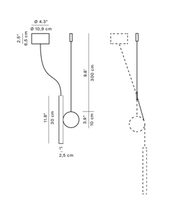 Doi Pendelleuchte Rosette, schwarz