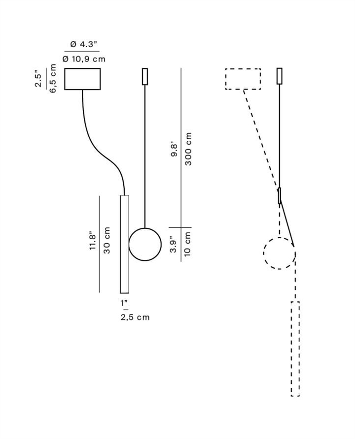 Doi Pendelleuchte Rosette, schwarz