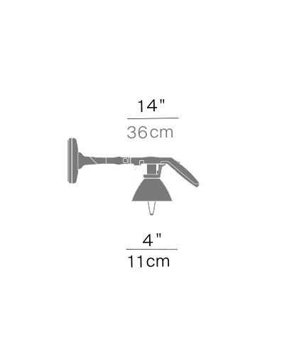 Fortebraccio Ø11 Wand-/Deckenleuchte, Metall