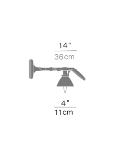 Fortebraccio Ø11 Wand-/Deckenleuchte, Metall