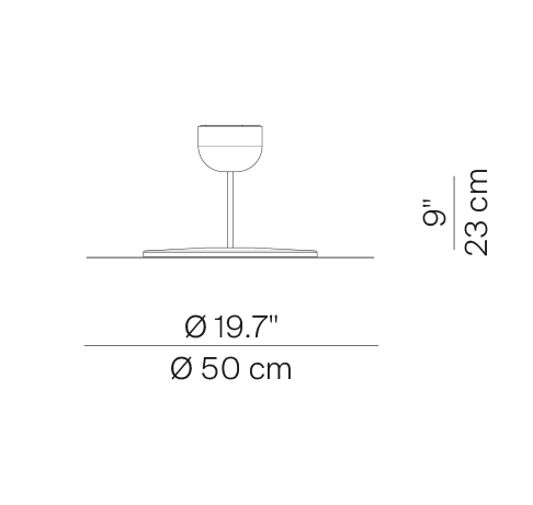 Millimetro H23 Deckenleuchte Stange, Messing