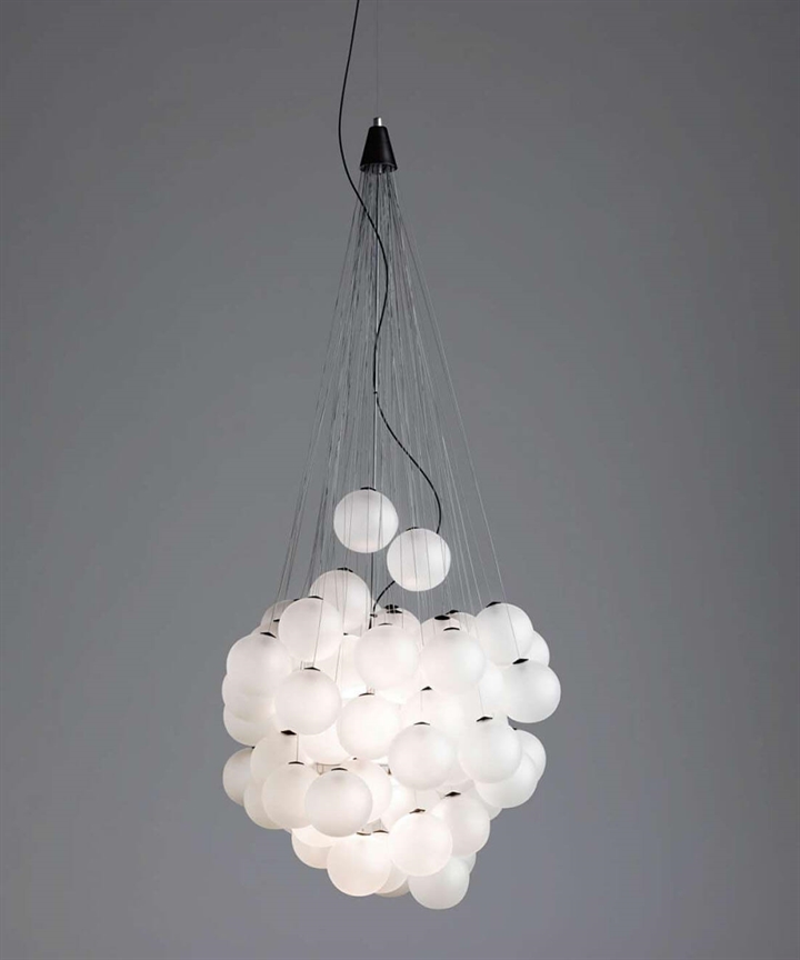 Stochastic Pendelleuchte / Kronleuchter Aufhängung, Alu