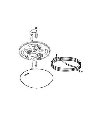 Titania Pendelleuchte Off-Center Rosette, Weiß