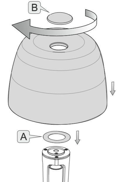 Ersatzteil: Lumiere Piccola, Metallknopf für Schirmoberseite