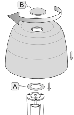 Ersatzteil: Lumiere Piccola, Metallknopf für Schirmoberseite