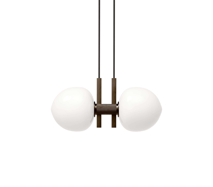 Memoir 2 Pendelleuchte 120, Bronze/Opal