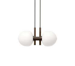 Memoir 2 Pendelleuchte 120, Bronze/Opal