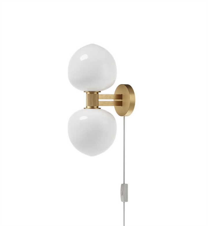 Memoir 2 Wandleuchte 120, Messing/Opal