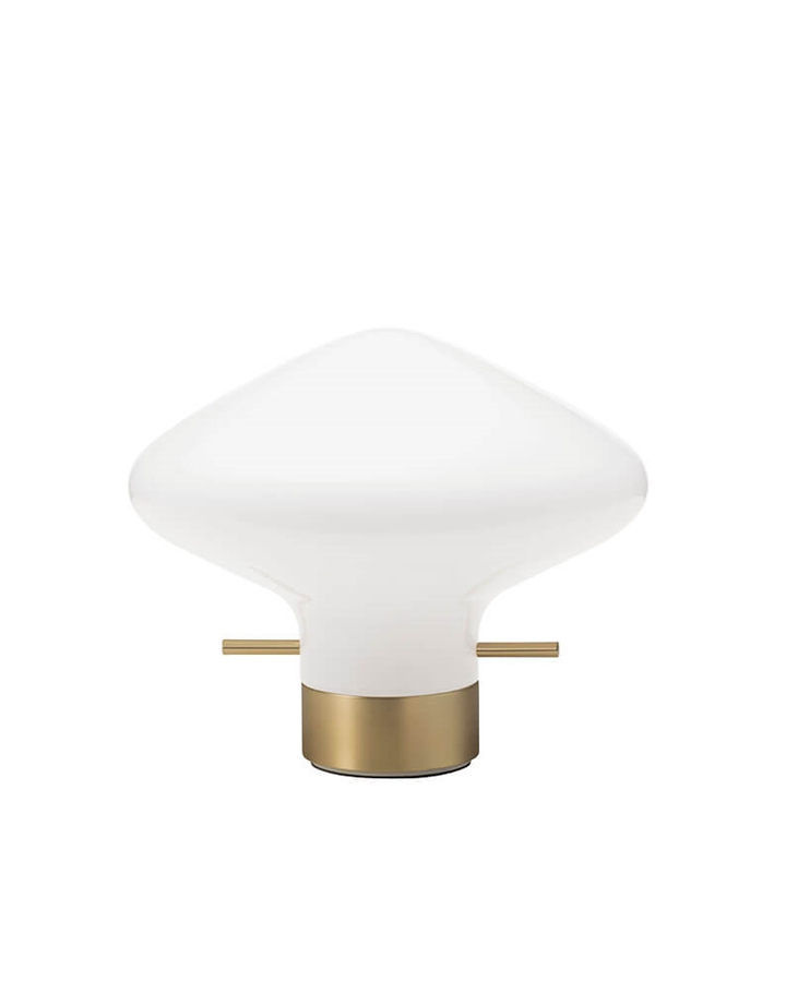 Repose Tischlampe 175, Messing/Opal