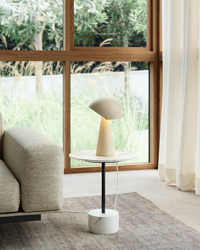 Align Tischlampe, beige