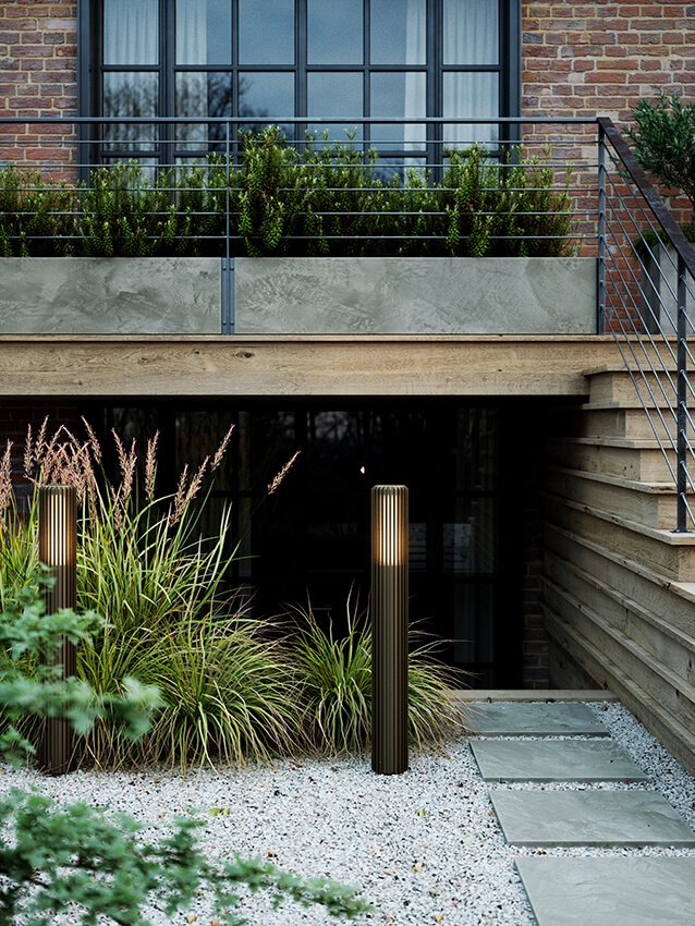 Aludra 95 Gartenlampe, metallisch braun