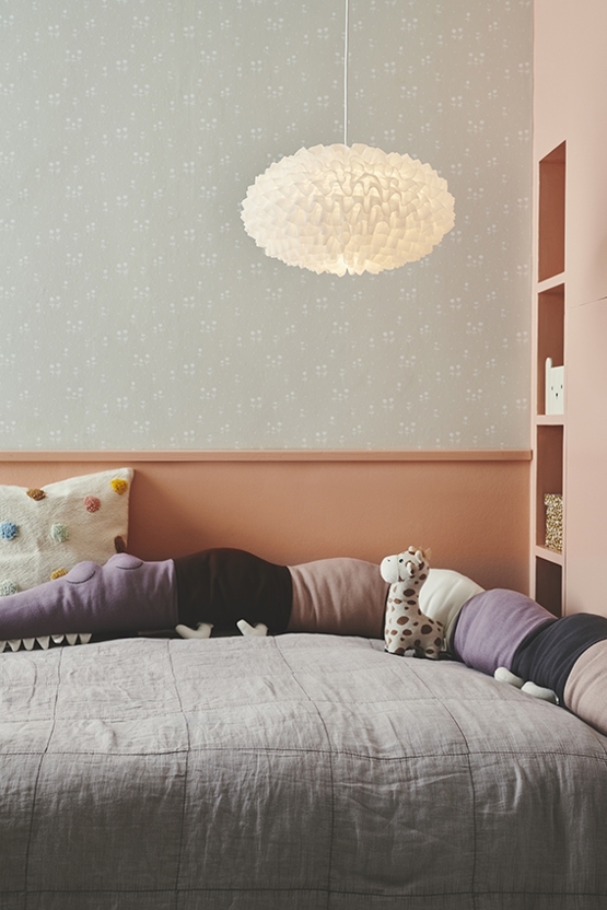 Villo Chiffon Pendelleuchte 30, Weiß