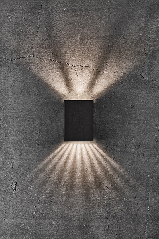 Fold 10 Außenwandleuchte LED, schwarz