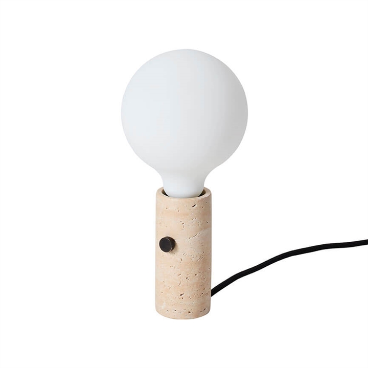 Core Pendelleuchte / Tischlampe, Creme Travertine