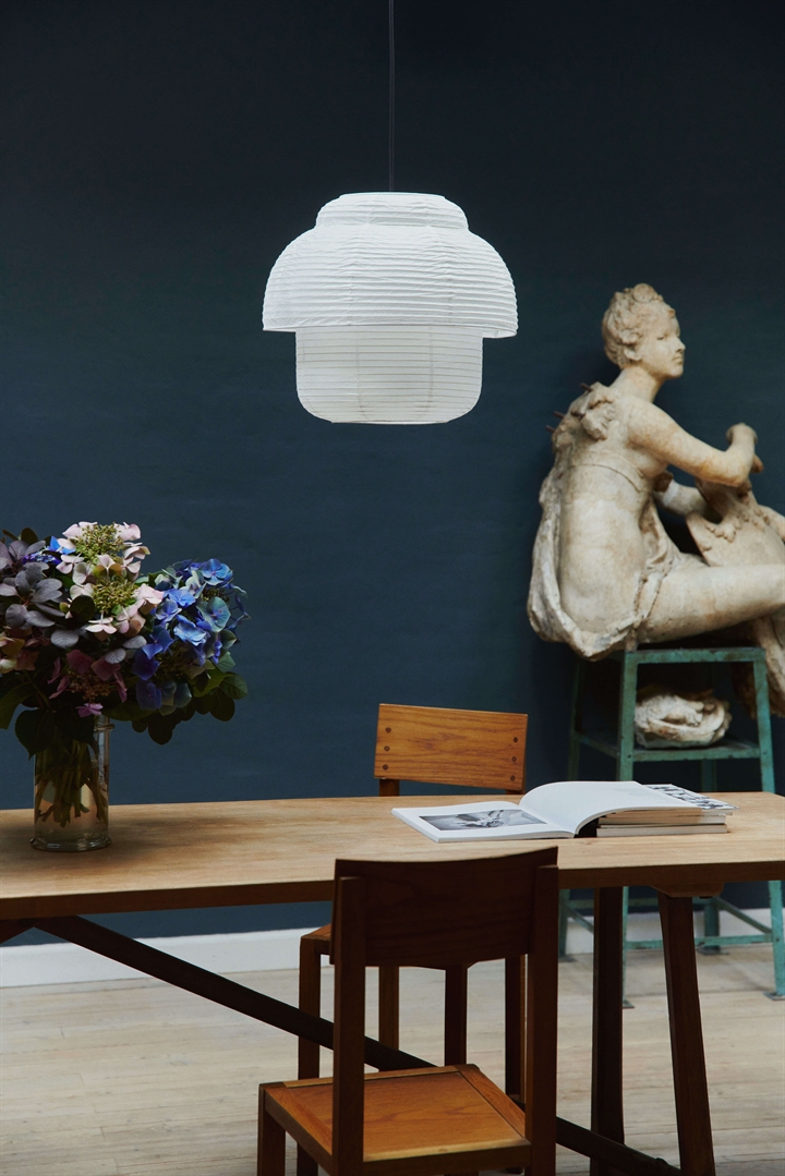 Papier Double Pendelleuchte Ø40, weiß
