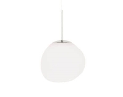 Melt mini Pendelleuchte, opal/silber