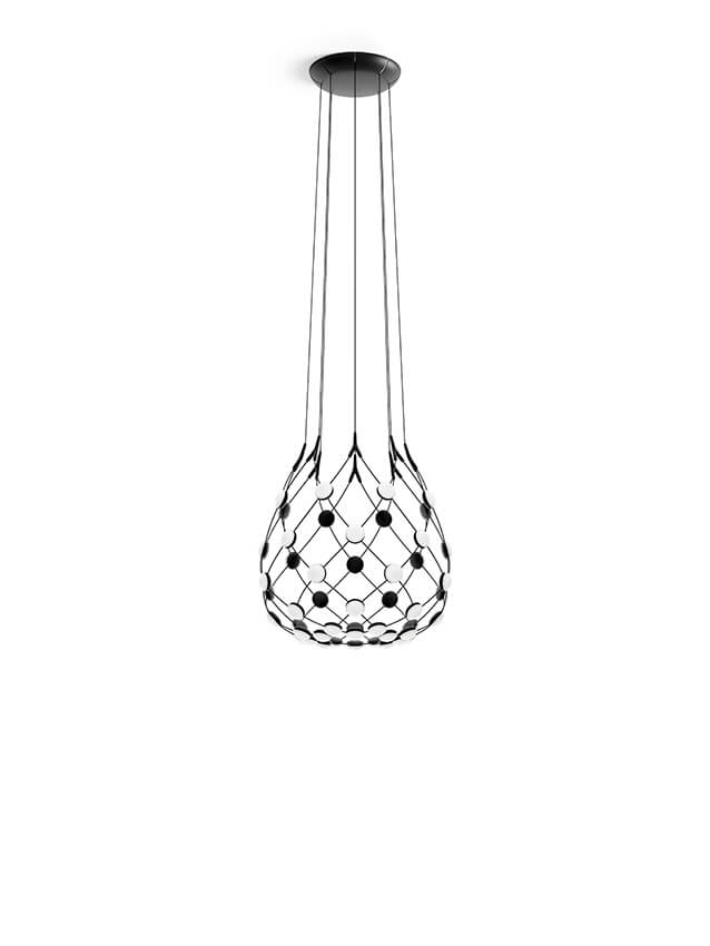 Mesh Pendelleuchte Ø55 / 5 m Kabel, schwarz