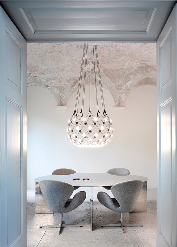 Mesh Pendelleuchte Ø80 / 4 m Kabel, schwarz