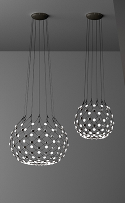 Mesh Pendelleuchte Ø100 / 5 m Kabel, schwarz