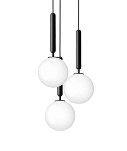 Miira 3 Pendelleuchte, grau/opal